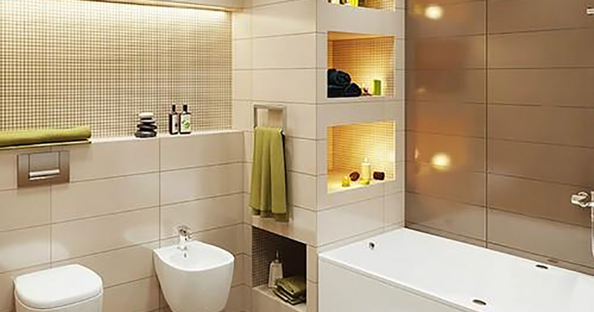 Ниша с полками в ванной. Дизайнерские решения для ванной комнаты. Современная ванная комната. Встраиваемые полки в ванной. Ниша в интерьере ванной.