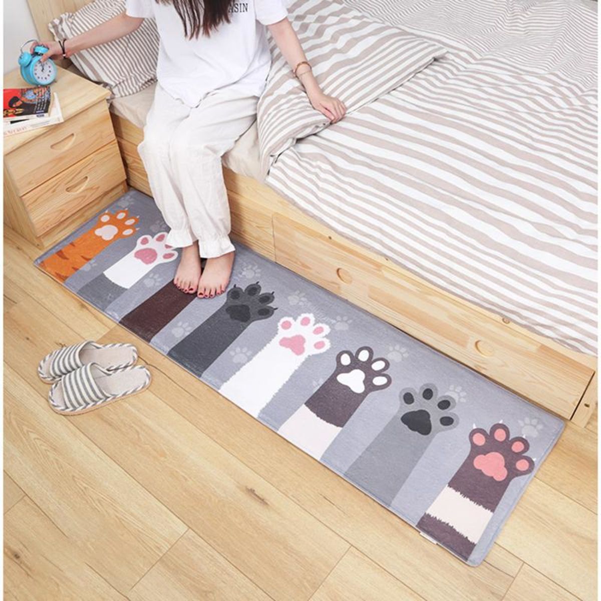 Прикроватный коврик для спальни с кошками