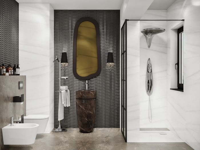 Узкая и длинная ванная – огромные возможности для дизайна