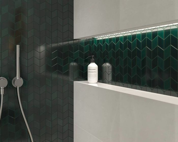 Стеклянная мозаика в ванной