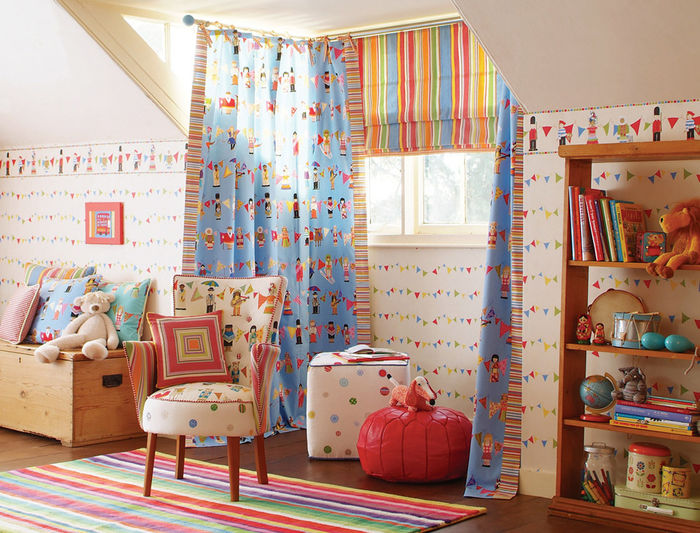 Римские шторы в детской комнате