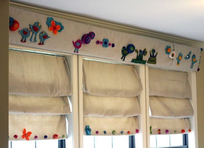 Римские шторы в детской комнате