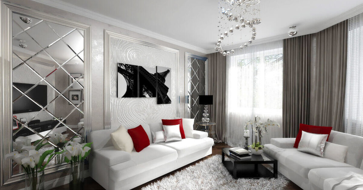 Спальня и гостиная в комнате с эркером. Угольная комната. Кровать лофт бедрум. Интерьер для холостячки. Гостиная в пятиугольной комнате.