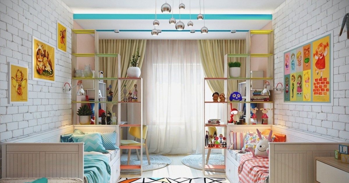 Комната на два ребенка дизайн