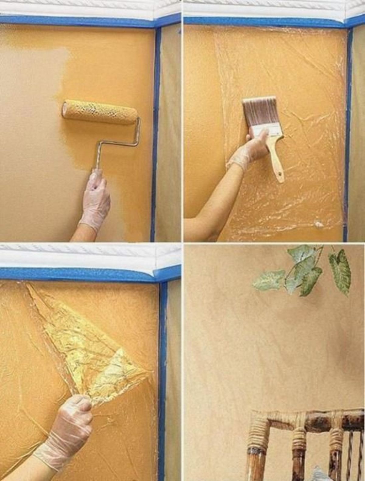 Способы декоративной покраски стен
