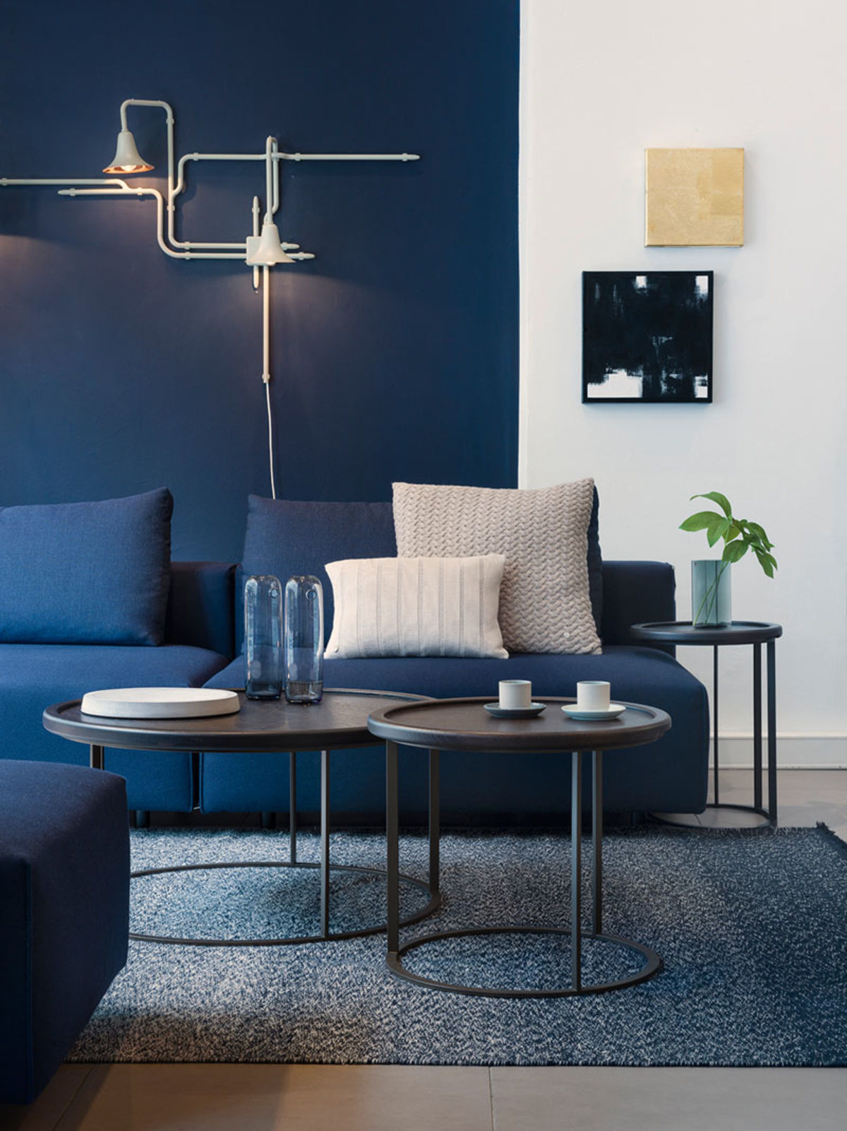 Синий цвет в интерьере: (55+ фото) идеи оформления комнаты