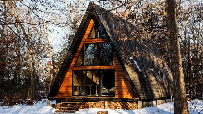 Дом-шалаш в скандинавском стиле: уютнейшее место для отдыха в лесу